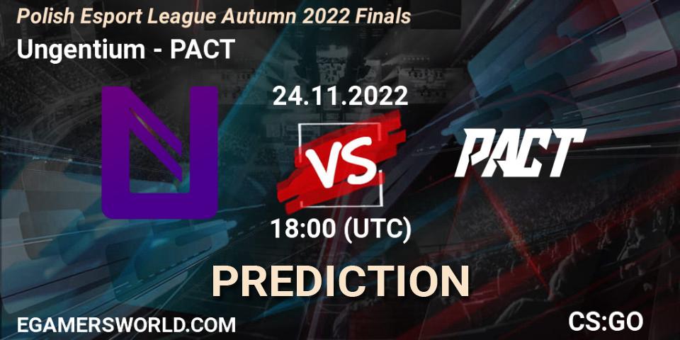 Pronóstico Ungentium - PACT. 24.11.2022 at 18:05, Counter-Strike (CS2), ESL Mistrzostwa Polski Autumn 2022