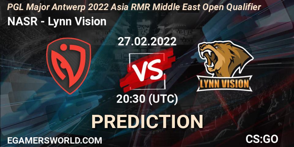 Pronóstico NASR - Lynn Vision. 27.02.2022 at 20:30, Counter-Strike (CS2), PGL Major Antwerp 2022 Asia RMR Middle East Open Qualifier