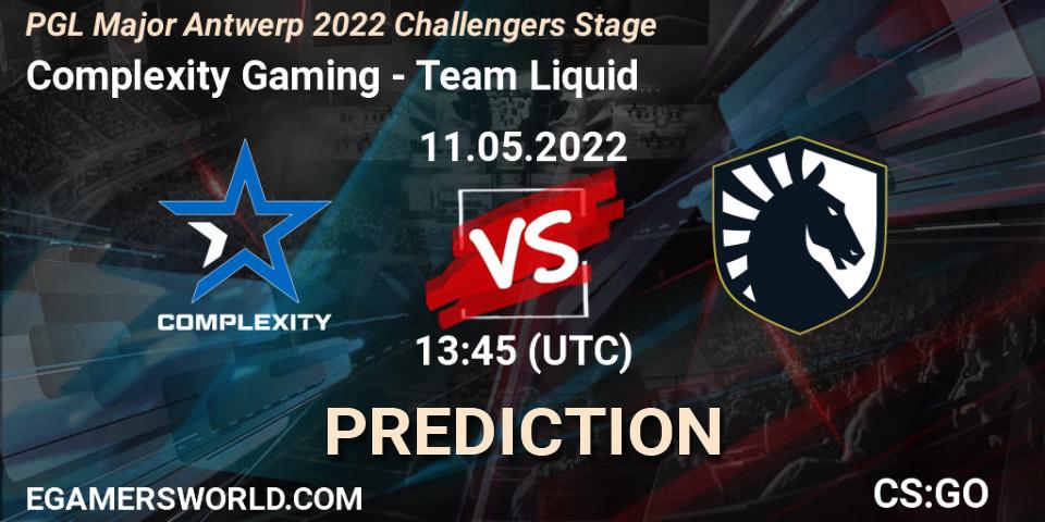 Pronóstico Complexity Gaming - Team Liquid. 11.05.2022 at 14:10, Counter-Strike (CS2), PGL Major Antwerp 2022 Challengers Stage
