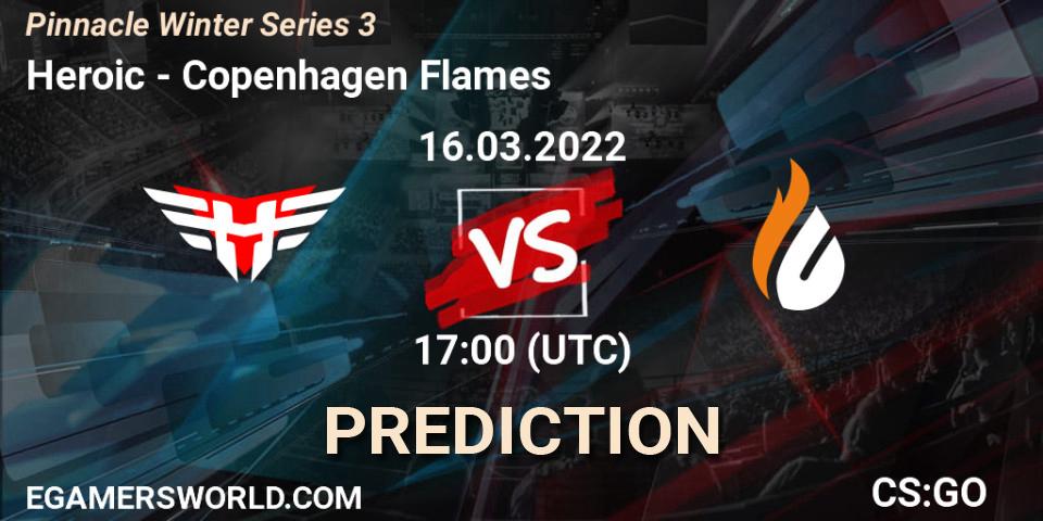 Pronóstico Heroic - Copenhagen Flames. 16.03.2022 at 17:00, Counter-Strike (CS2), Pinnacle Winter Series 3