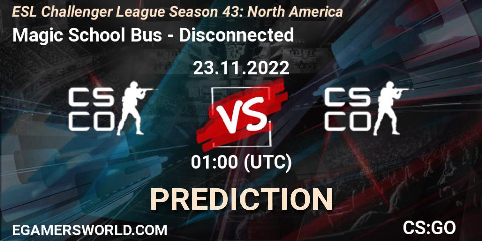 Pronóstico Magic School Bus - Disconnected. 23.11.22, CS2 (CS:GO), ESL Challenger League Season 43: North America