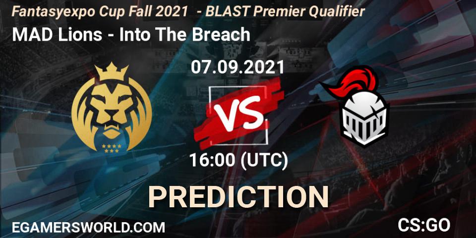 Pronóstico MAD Lions - Into The Breach. 07.09.2021 at 16:30, Counter-Strike (CS2), Fantasyexpo Cup Fall 2021 - BLAST Premier Qualifier