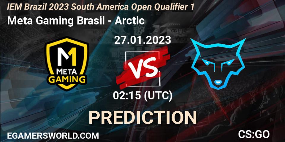 Pronóstico Meta Gaming Brasil - Arctic. 27.01.2023 at 19:30, Counter-Strike (CS2), IEM Brazil Rio 2023 South America Open Qualifier 1