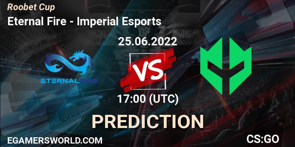 Pronóstico Eternal Fire - Imperial Esports. 25.06.2022 at 17:00, Counter-Strike (CS2), Roobet Cup