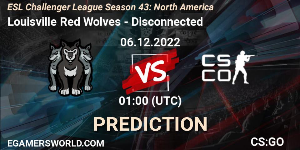 Pronóstico Louisville Red Wolves - Disconnected. 06.12.22, CS2 (CS:GO), ESL Challenger League Season 43: North America