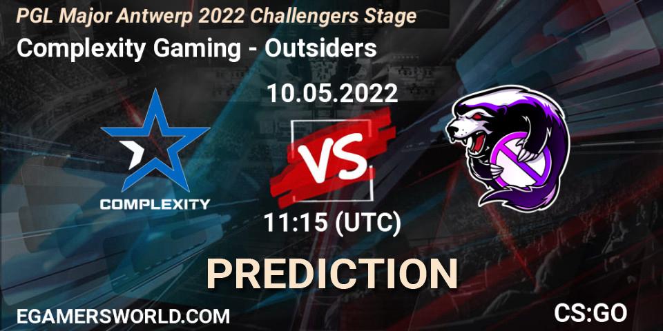 Pronóstico Complexity Gaming - Outsiders. 10.05.2022 at 11:25, Counter-Strike (CS2), PGL Major Antwerp 2022 Challengers Stage