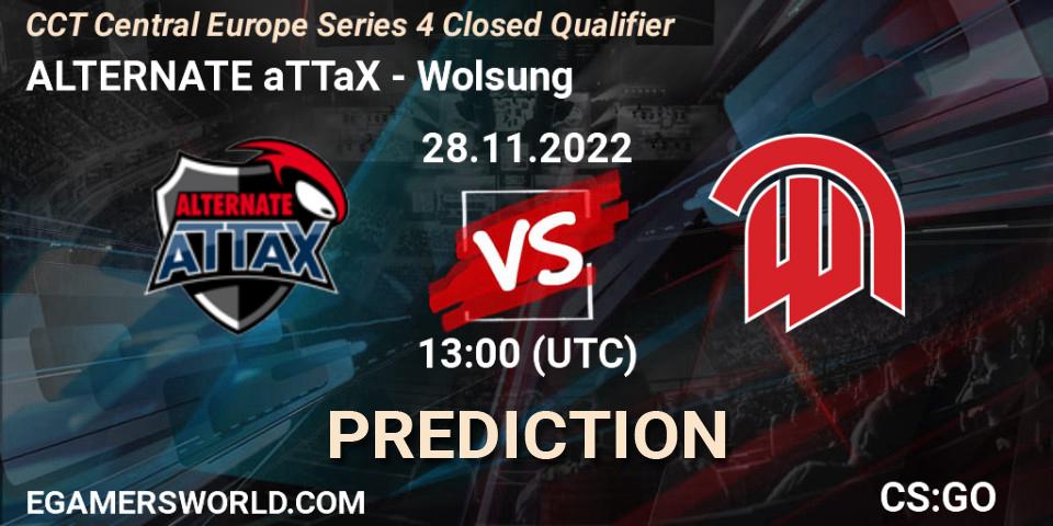 Pronóstico ALTERNATE aTTaX - Wolsung. 28.11.22, CS2 (CS:GO), CCT Central Europe Series 4 Closed Qualifier