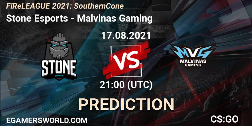 Pronóstico Stone Esports - Malvinas Gaming. 17.08.2021 at 21:10, Counter-Strike (CS2), FiReLEAGUE 2021: Southern Cone
