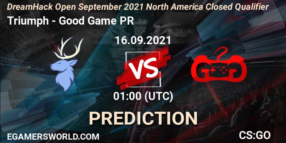 Pronóstico Triumph - Good Game PR. 15.09.21, CS2 (CS:GO), DreamHack Open September 2021 North America Closed Qualifier