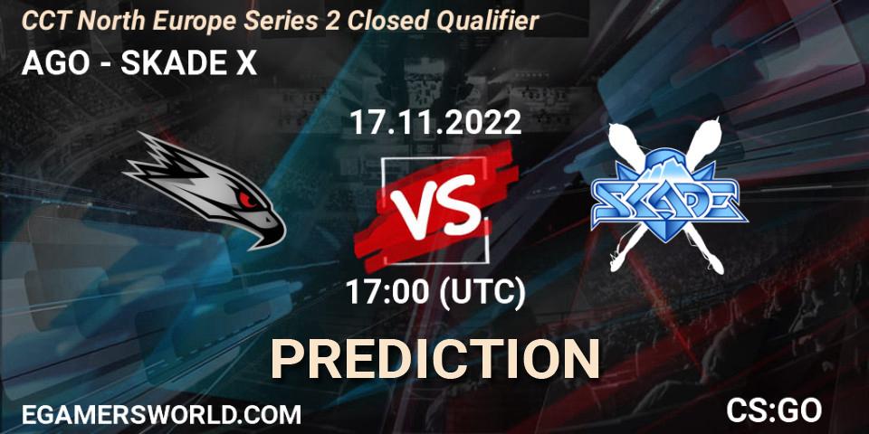 Pronóstico AGO - SKADE X. 17.11.2022 at 17:10, Counter-Strike (CS2), CCT North Europe Series 2 Closed Qualifier