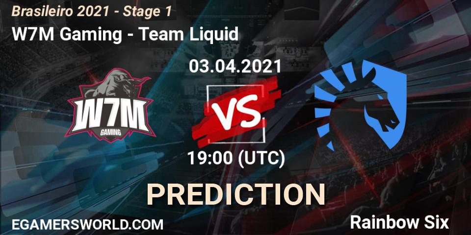 Pronóstico W7M Gaming - Team Liquid. 03.04.2021 at 19:00, Rainbow Six, Brasileirão 2021 - Stage 1