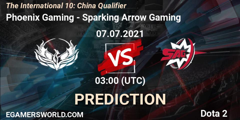 Pronóstico Phoenix Gaming - Sparking Arrow Gaming. 07.07.2021 at 07:38, Dota 2, The International 10: China Qualifier