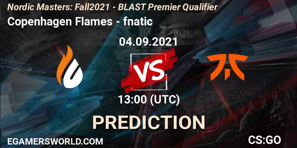 Pronóstico Copenhagen Flames - fnatic. 04.09.2021 at 13:00, Counter-Strike (CS2), Nordic Masters: Fall 2021 - BLAST Premier Qualifier