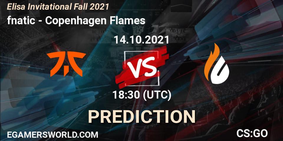 Pronóstico fnatic - Copenhagen Flames. 14.10.2021 at 18:50, Counter-Strike (CS2), Elisa Invitational Fall 2021