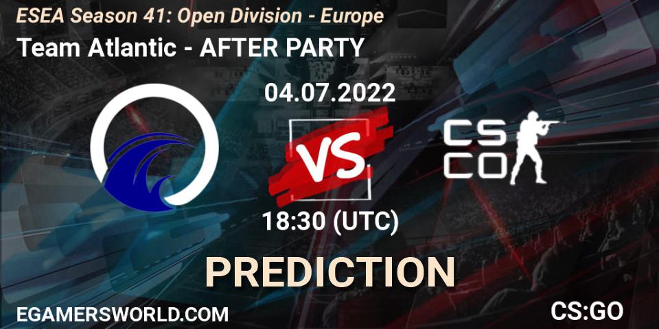 Pronóstico Team Atlantic - AFTER PARTY. 04.07.2022 at 17:30, Counter-Strike (CS2), ESEA Season 41: Open Division - Europe