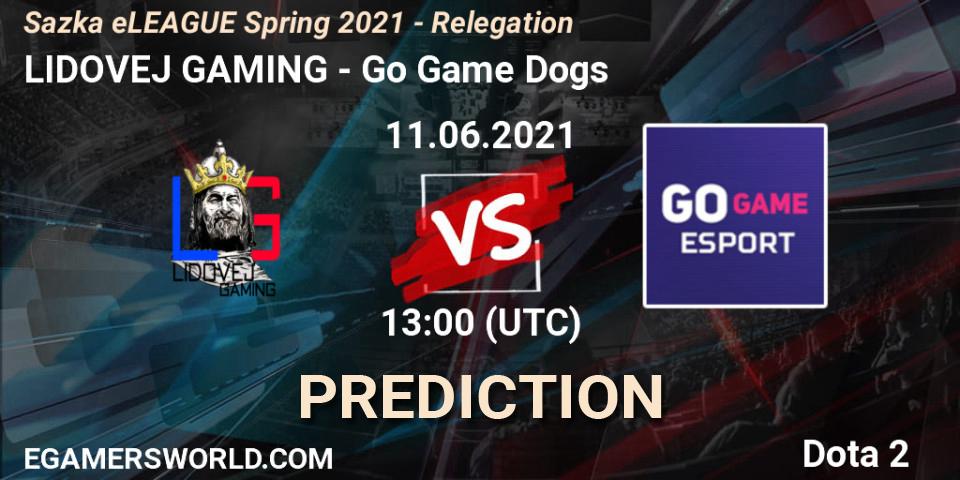 Pronóstico LIDOVEJ GAMING - Go Game Dogs. 11.06.2021 at 13:16, Dota 2, Sazka eLEAGUE Spring 2021 - Relegation