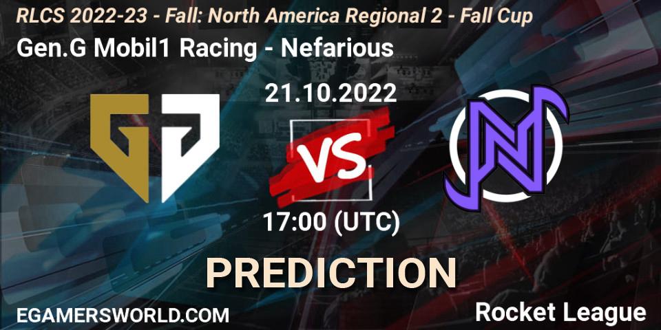 Pronóstico Gen.G Mobil1 Racing - Flashes of Brilliance. 21.10.2022 at 17:00, Rocket League, RLCS 2022-23 - Fall: North America Regional 2 - Fall Cup