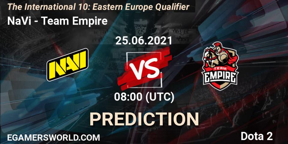 Pronóstico NaVi - Team Empire. 25.06.21, Dota 2, The International 10: Eastern Europe Qualifier
