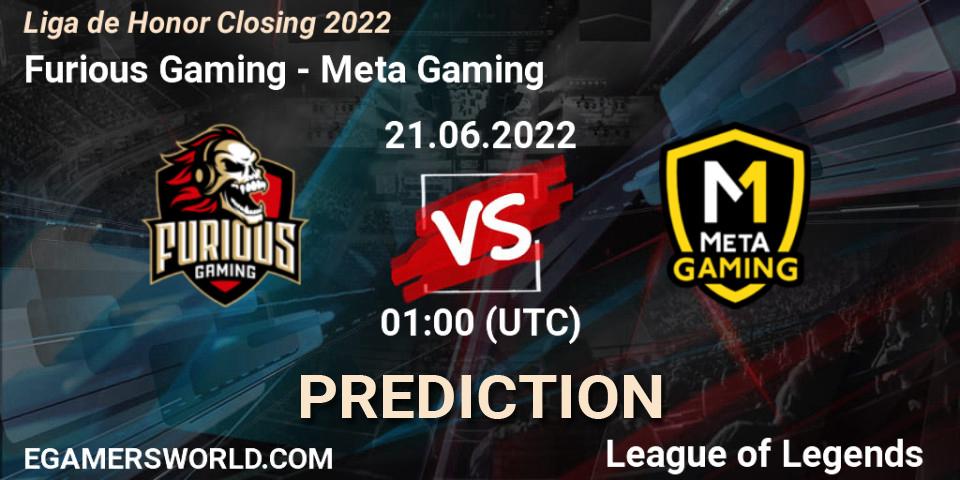 Pronóstico Furious Gaming - Meta Gaming. 21.06.2022 at 01:00, LoL, Liga de Honor Closing 2022