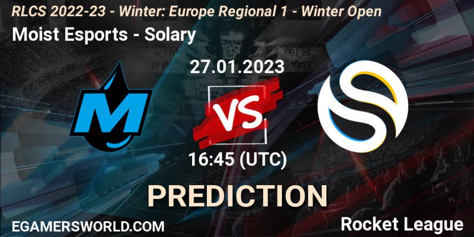 Pronóstico Moist Esports - Solary. 27.01.2023 at 16:45, Rocket League, RLCS 2022-23 - Winter: Europe Regional 1 - Winter Open