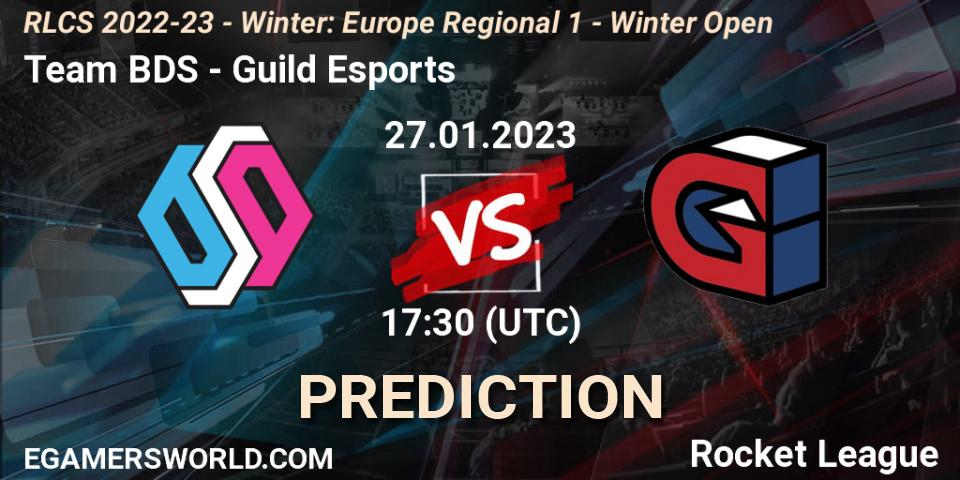 Pronóstico Team BDS - Guild Esports. 27.01.2023 at 17:30, Rocket League, RLCS 2022-23 - Winter: Europe Regional 1 - Winter Open