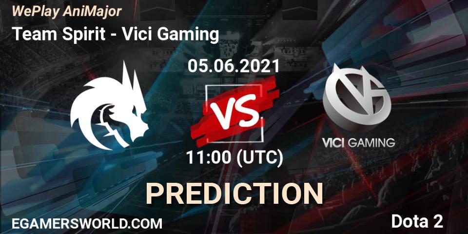 Pronóstico Team Spirit - Vici Gaming. 05.06.2021 at 11:00, Dota 2, WePlay AniMajor 2021