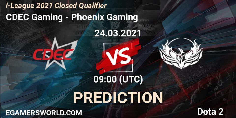 Pronóstico CDEC Gaming - Phoenix Gaming. 24.03.2021 at 07:40, Dota 2, i-League 2021 Closed Qualifier