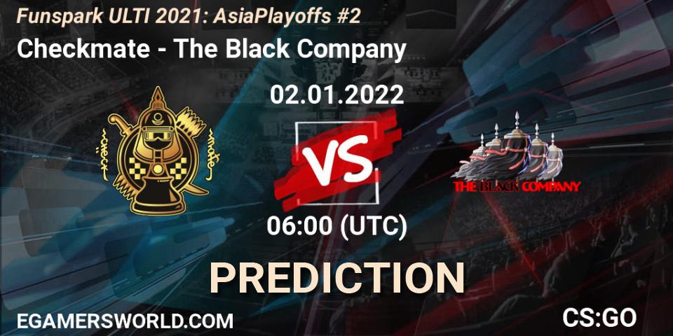 Pronóstico Checkmate - The Black Company. 02.01.2022 at 06:00, Counter-Strike (CS2), Funspark ULTI 2021 Asia Playoffs 2