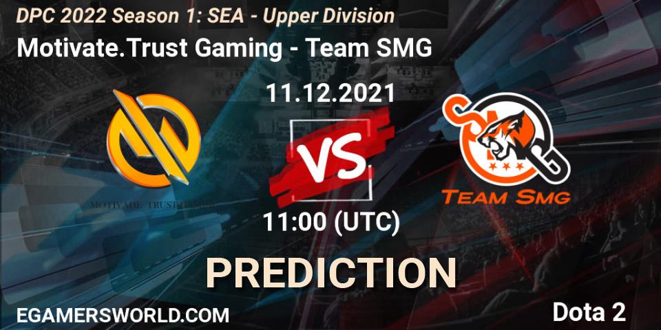 Pronóstico Motivate.Trust Gaming - Team SMG. 11.12.2021 at 11:15, Dota 2, DPC 2022 Season 1: SEA - Upper Division