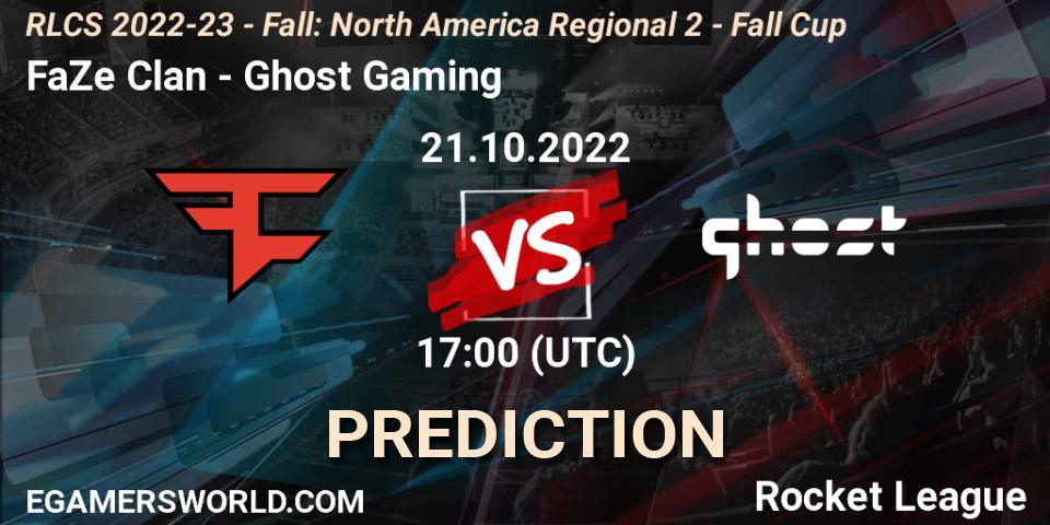 Pronóstico FaZe Clan - Ghost Gaming. 21.10.22, Rocket League, RLCS 2022-23 - Fall: North America Regional 2 - Fall Cup