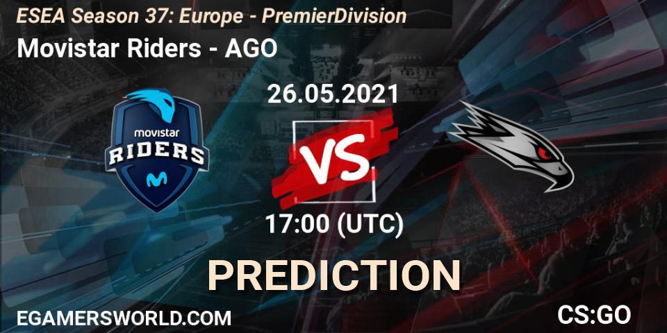 Pronóstico Movistar Riders - AGO. 26.05.2021 at 17:00, Counter-Strike (CS2), ESEA Season 37: Europe - Premier Division