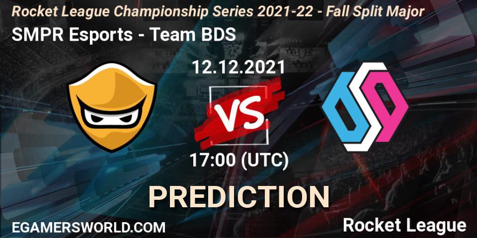 Pronóstico SMPR Esports - Team BDS. 12.12.21, Rocket League, RLCS 2021-22 - Fall Split Major