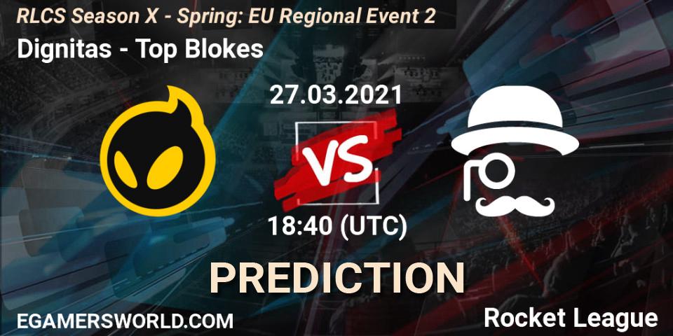 Pronóstico Dignitas - Top Blokes. 27.03.2021 at 18:40, Rocket League, RLCS Season X - Spring: EU Regional Event 2