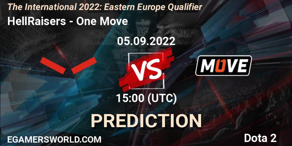 Pronóstico HellRaisers - One Move. 05.09.2022 at 13:43, Dota 2, The International 2022: Eastern Europe Qualifier