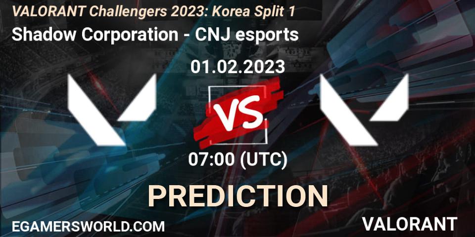 Pronóstico Shadow Corporation - CNJ Esports. 01.02.23, VALORANT, VALORANT Challengers 2023: Korea Split 1