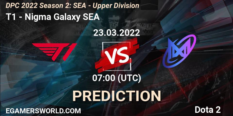 Pronóstico T1 - Nigma Galaxy SEA. 23.03.2022 at 07:16, Dota 2, DPC 2021/2022 Tour 2 (Season 2): SEA Division I (Upper)