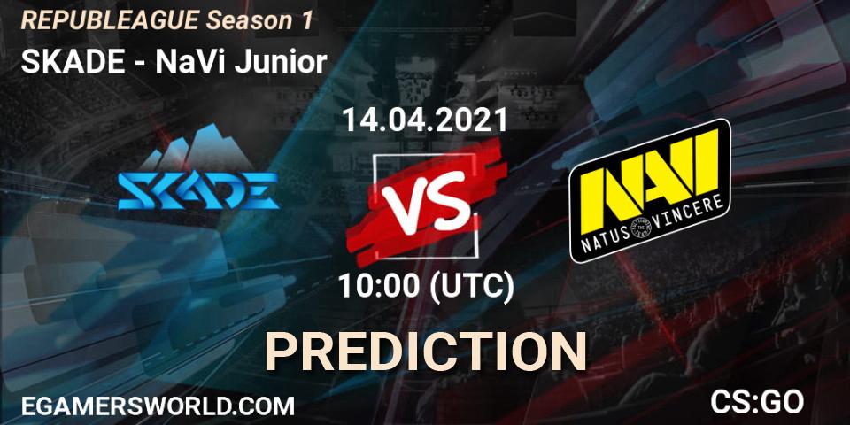 Pronóstico SKADE - NaVi Junior. 14.04.2021 at 10:00, Counter-Strike (CS2), REPUBLEAGUE Season 1