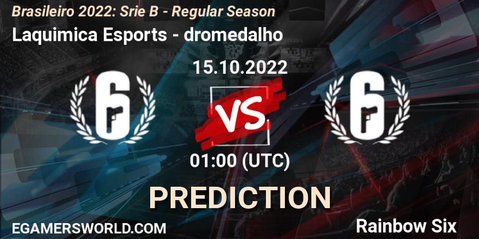 Pronóstico Laquimica Esports - dromedalho. 15.10.2022 at 01:00, Rainbow Six, Brasileirão 2022: Série B - Regular Season