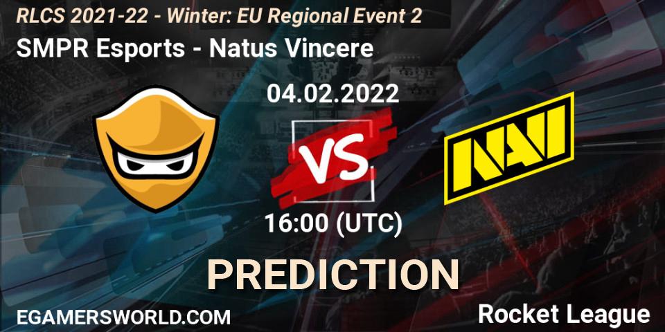 Pronóstico SMPR Esports - Natus Vincere. 04.02.2022 at 16:00, Rocket League, RLCS 2021-22 - Winter: EU Regional Event 2