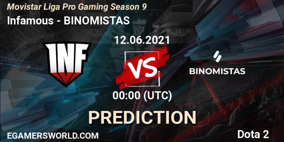 Pronóstico Infamous - BINOMISTAS. 12.06.2021 at 00:01, Dota 2, Movistar Liga Pro Gaming Season 9