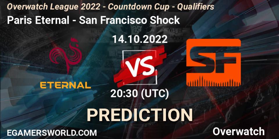 Pronóstico Paris Eternal - San Francisco Shock. 14.10.22, Overwatch, Overwatch League 2022 - Countdown Cup - Qualifiers