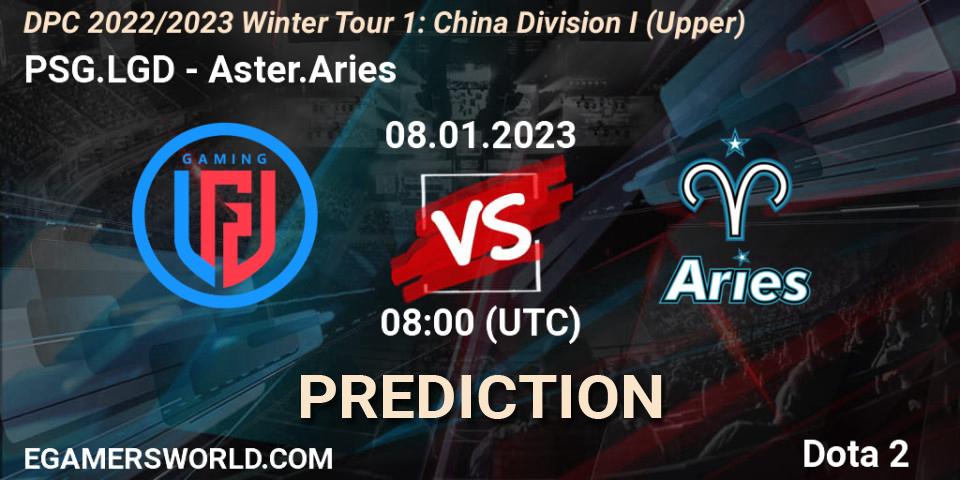 Pronóstico PSG.LGD - Aster.Aries. 08.01.2023 at 07:59, Dota 2, DPC 2022/2023 Winter Tour 1: CN Division I (Upper)