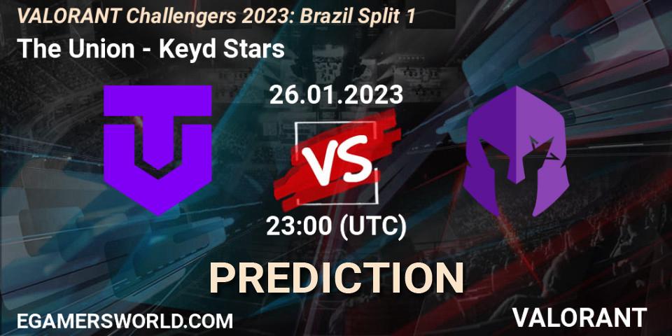 Pronóstico The Union - Keyd Stars. 26.01.2023 at 23:00, VALORANT, VALORANT Challengers 2023: Brazil Split 1