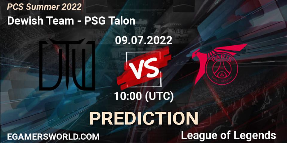 Pronóstico Dewish Team - PSG Talon. 09.07.2022 at 10:00, LoL, PCS Summer 2022
