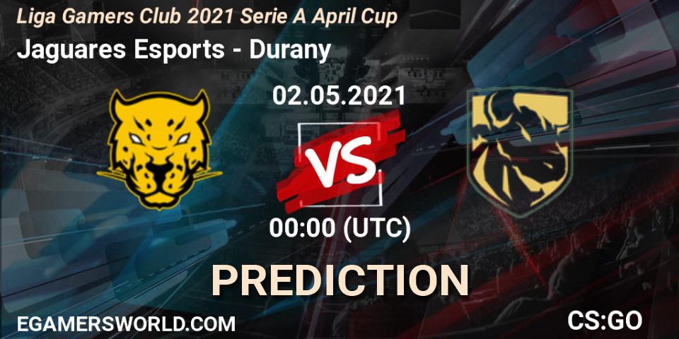 Pronóstico Jaguares Esports - Durany. 01.05.2021 at 23:30, Counter-Strike (CS2), Liga Gamers Club 2021 Serie A April Cup