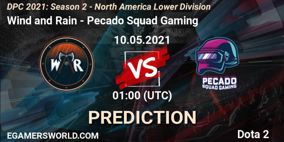 Pronóstico Wind and Rain - Pecado Squad Gaming. 10.05.21, Dota 2, DPC 2021: Season 2 - North America Lower Division