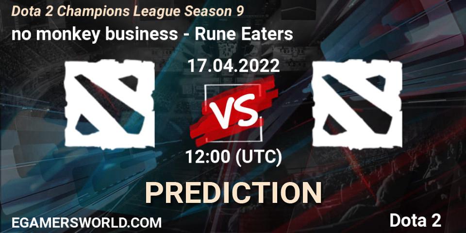 Pronóstico no monkey business - Rune Eaters. 17.04.2022 at 12:00, Dota 2, Dota 2 Champions League Season 9