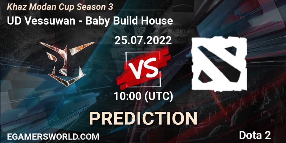 Pronóstico UD Vessuwan - Baby Build House. 25.07.2022 at 10:20, Dota 2, Khaz Modan Cup Season 3