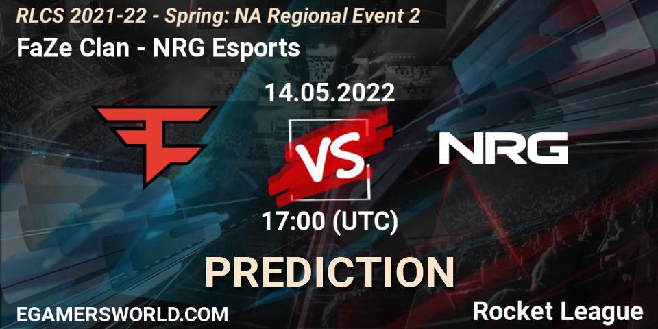 Pronóstico FaZe Clan - NRG Esports. 14.05.2022 at 17:00, Rocket League, RLCS 2021-22 - Spring: NA Regional Event 2