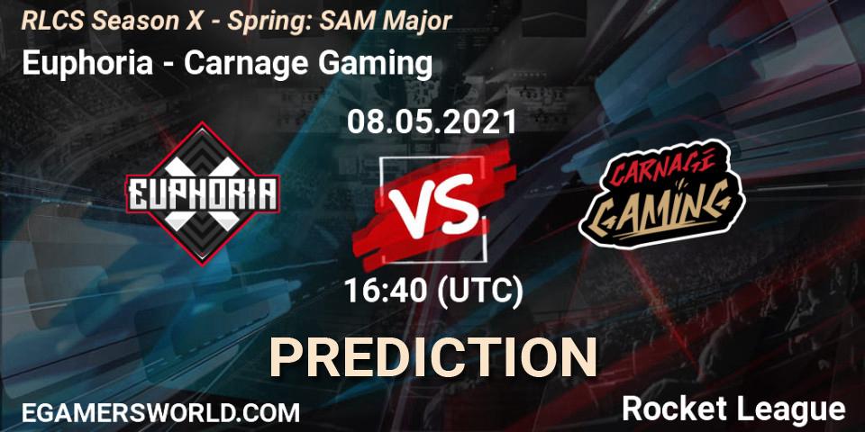 Pronóstico Euphoria - Carnage Gaming. 08.05.2021 at 16:40, Rocket League, RLCS Season X - Spring: SAM Major